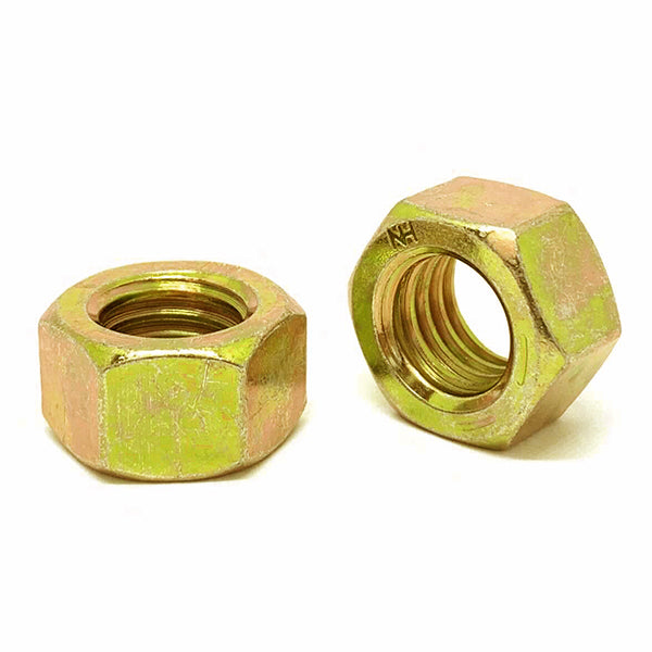 1"-8 Grade L-9 Finished Hex Nuts USA Zinc Yellow