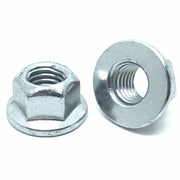 M5-0.80 Class 8 Hex Flange Prevailing Torque Top Lock Nuts Zinc Clear