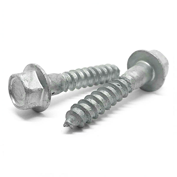 1/4-10x1" Hex Flange Lag Screws Steel Hot Dip Galvanized