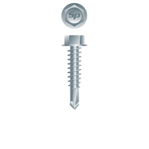 #6 Strong-Point Hex Washer Head 6-20 x 5/8, Zinc