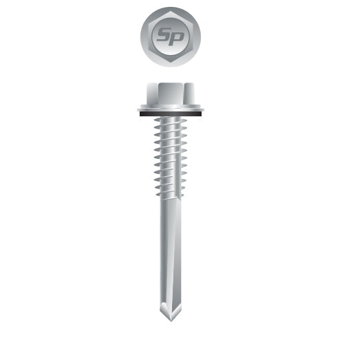 #12 Strong-Point Hex Washer Head w/Washer 12-24 x 1-1/2, Strong-Shield
