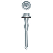 #12 Strong-Point Hex Washer Head w/Washer 12-24 x 1-1/2, Zinc