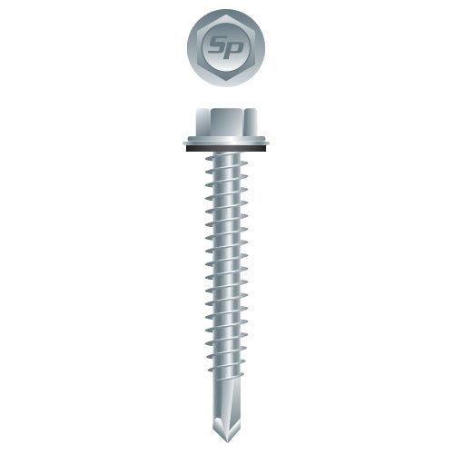#14 Strong-Point Hex Washer Head w/Washer 14-14 x 7/8-Zinc