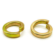 9/16" Grade 8 High Collar Split Lock Washers Zinc Yellow