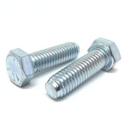 1/4-20x3/4" Hex Cap Screws Grade 5 Bolts Zinc Clear