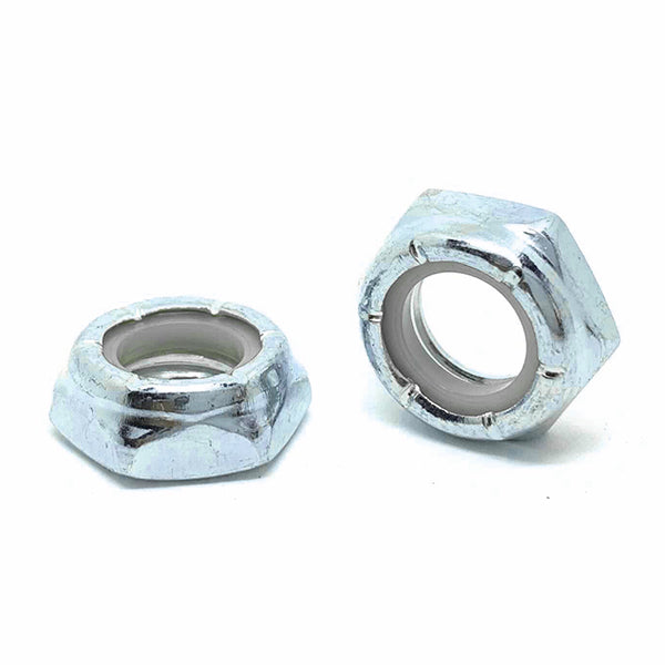 9/16"-12 Grade A Nylon Insert Hex Jam Nuts Zinc