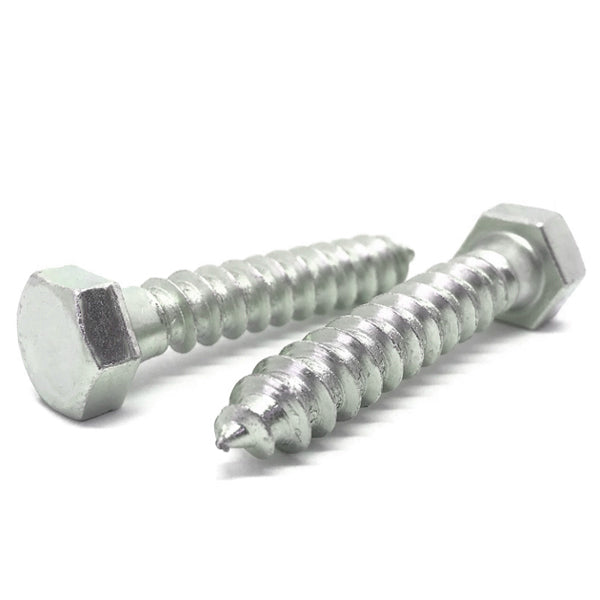1/4-10x1-1/4" Hex Lag Screws A307 Grade A Zinc