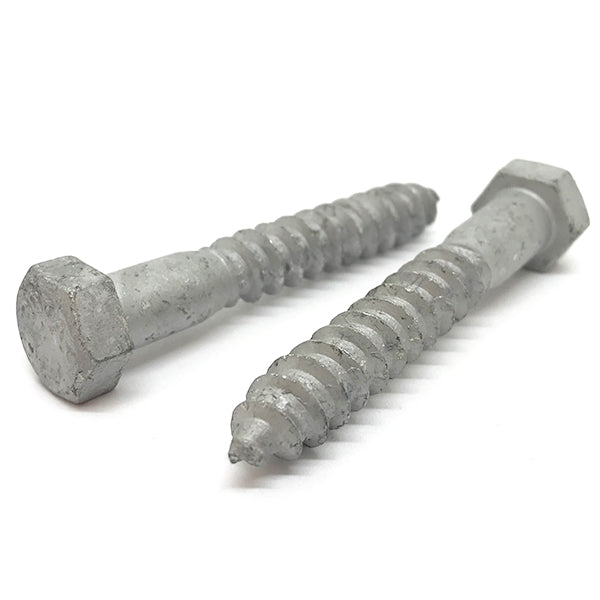 1/4-10x2-1/2" Hex Lag Screws A307 Grade A Galvanized