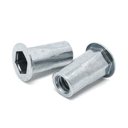 M5-0.8 ISO (0.50-3.30) Aluminum Hex Rivet Nut