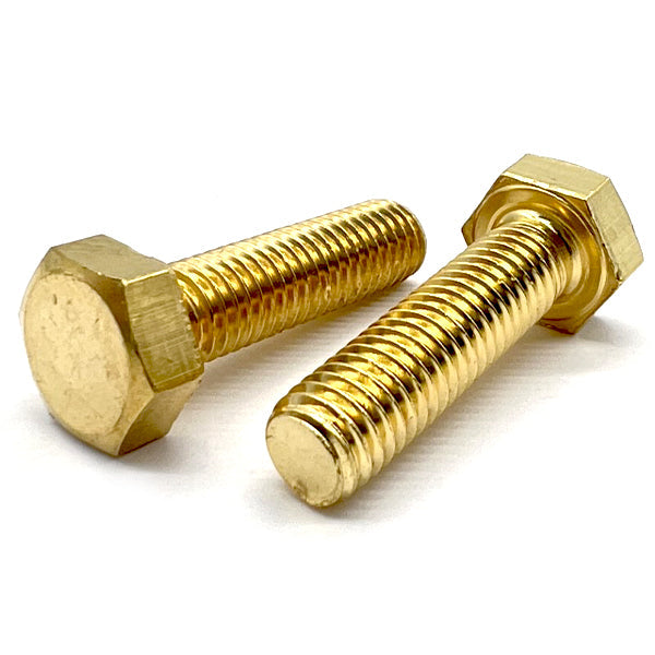 5/16-18x2" Brass Hex Tap Bolts Full Thread