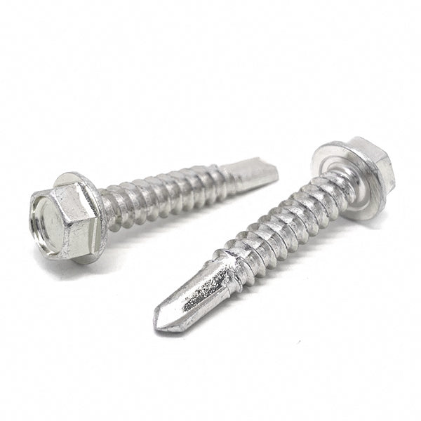 #10x2-1/2" Stainless Steel Unslotted Hex Washer Head #3 Point Self Drilling Screws
