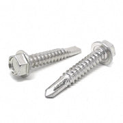 #12x1-1/2" Stainless Steel Unslotted Hex Washer Head #3 Point Self Drilling Screws