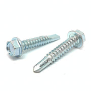 #8-18x1-3/4" Unslotted Hex Washer Head #2 Point Self Drilling Screws Zinc