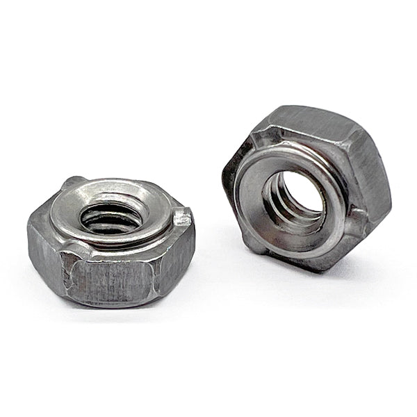 M6-1.0 3 Prong Long Pilot Hex Weld Nuts