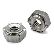 1/2"-13 6 Prong Long Pilot Hex Weld Nuts