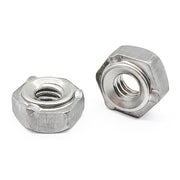 1/4"-20 18-8 Stainless Steel 3 Prong Hex Weld Nuts