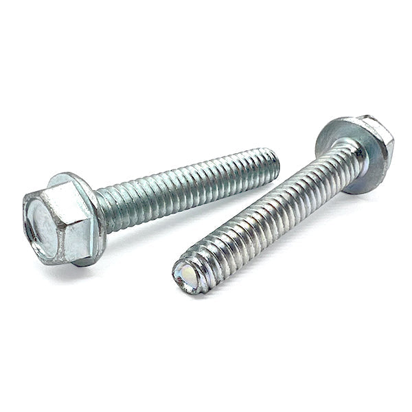 1/4"-20x1" Unslotted Indent Hex Washer Head Thread Rolling Screws Zinc Clear