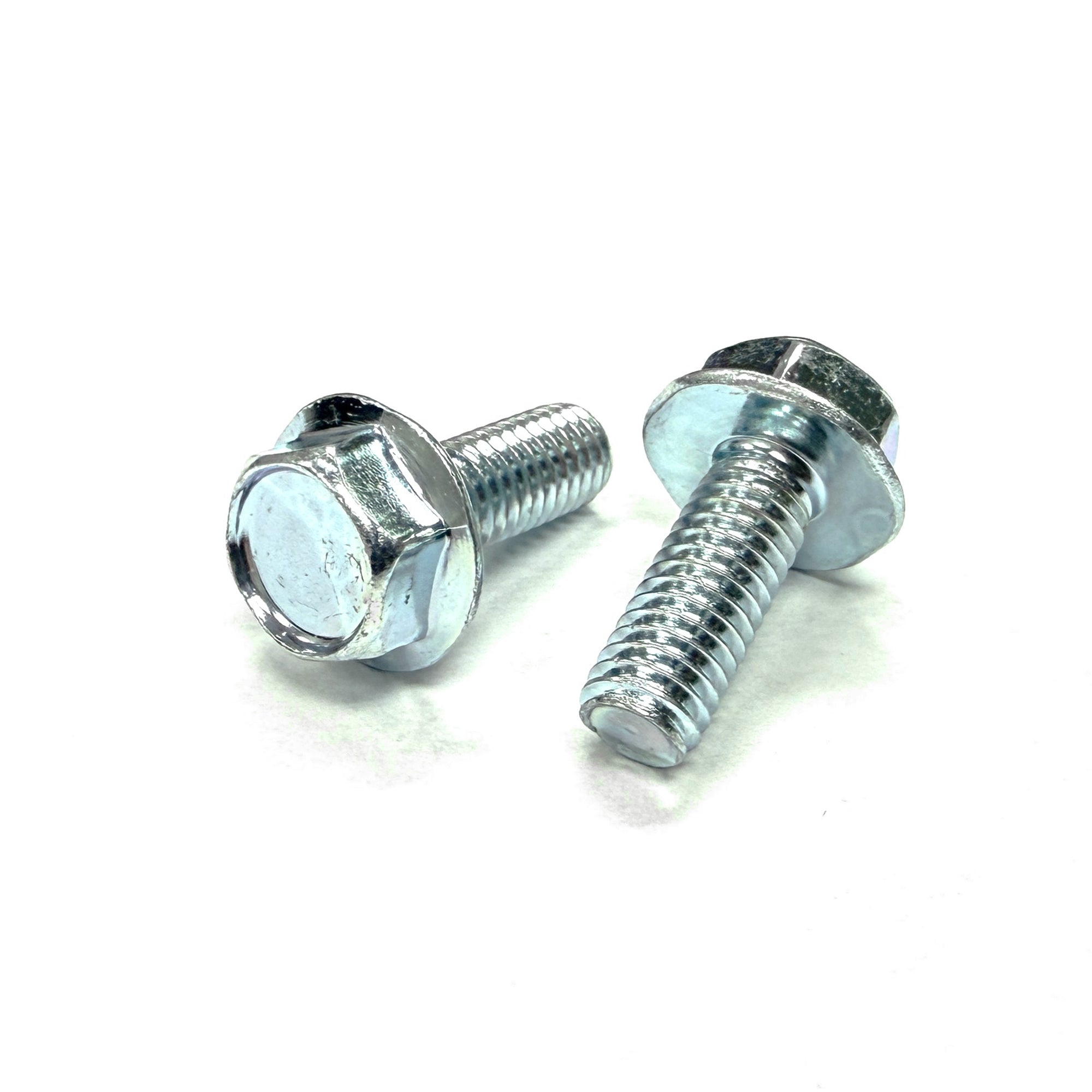 M6-1.0x12 Hex Flange Bolt Indented Head Off Road Moto Hardware Zinc