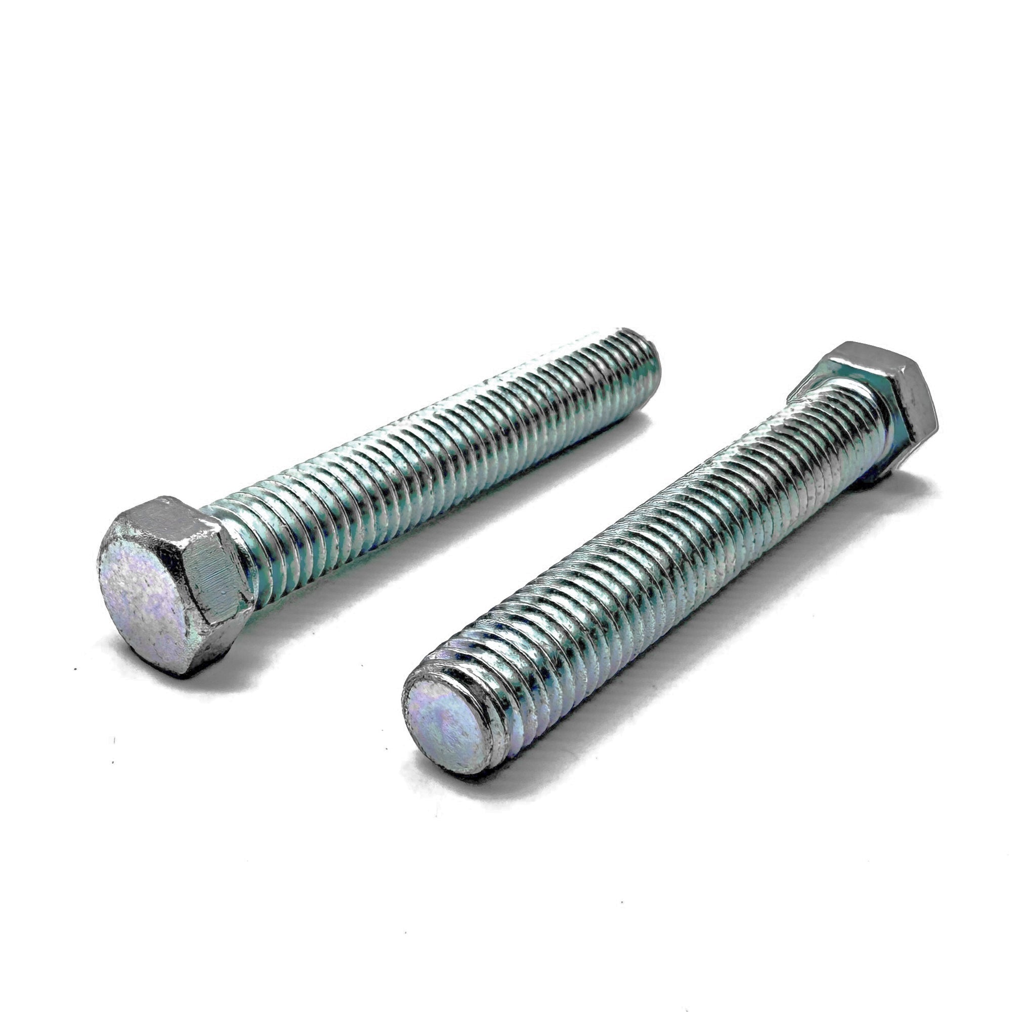 M8-1.25x40 Hex Cap Full Thread Chain Adjuster Bolts Zinc