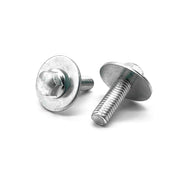 M6-1.0x16 Hex Flange Bolt Smooth Head Free Spin Conical Washer Off Road Moto Hardware Zinc