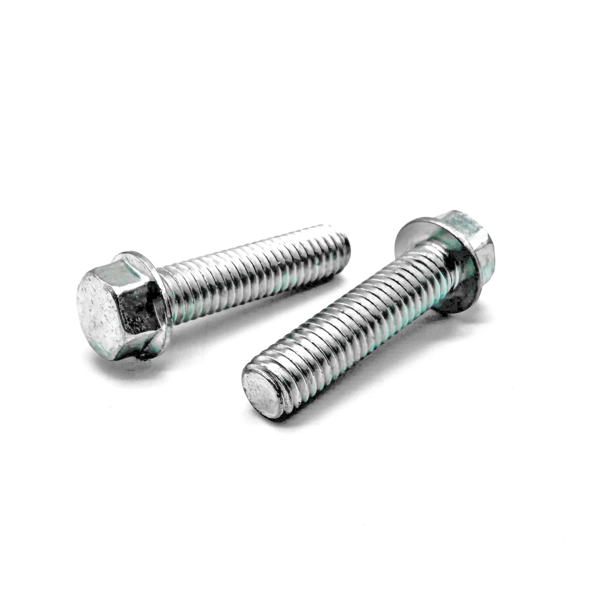 M6-1.0x30 Hex Flange Bolt Smooth Head Off Road Moto Hardware Zinc