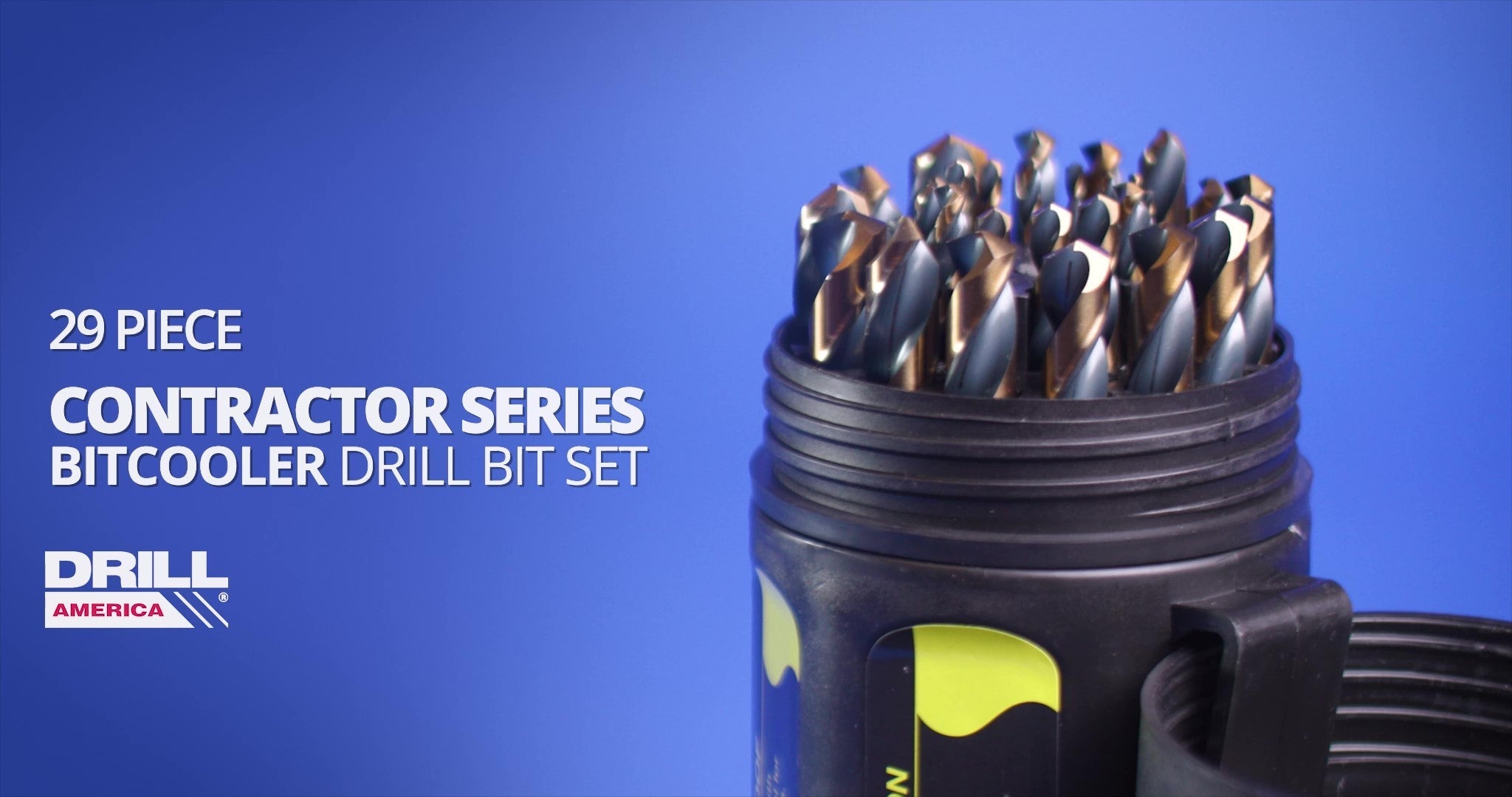 29 Piece HSS Contractor Bit Cooler Drill Bit Set, 1/16" - 1/2"