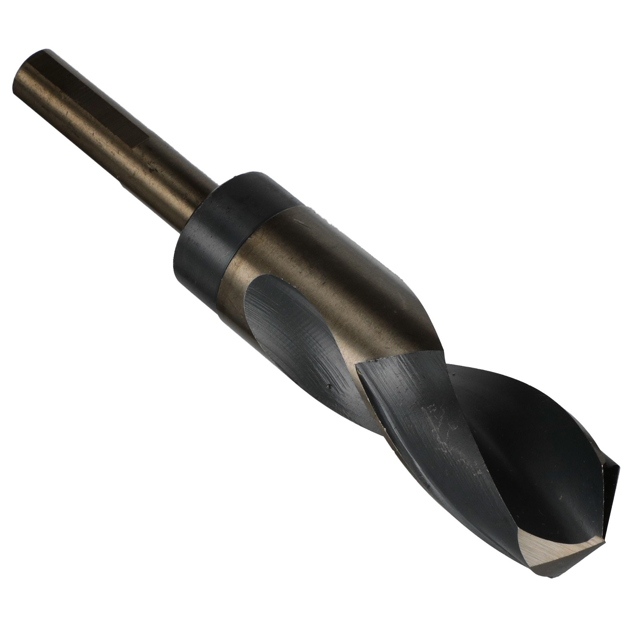 1-11/32" HSS Black & Gold Drill Bit with Reduced 1/2" 3-Flat Shank, Contractor Series
