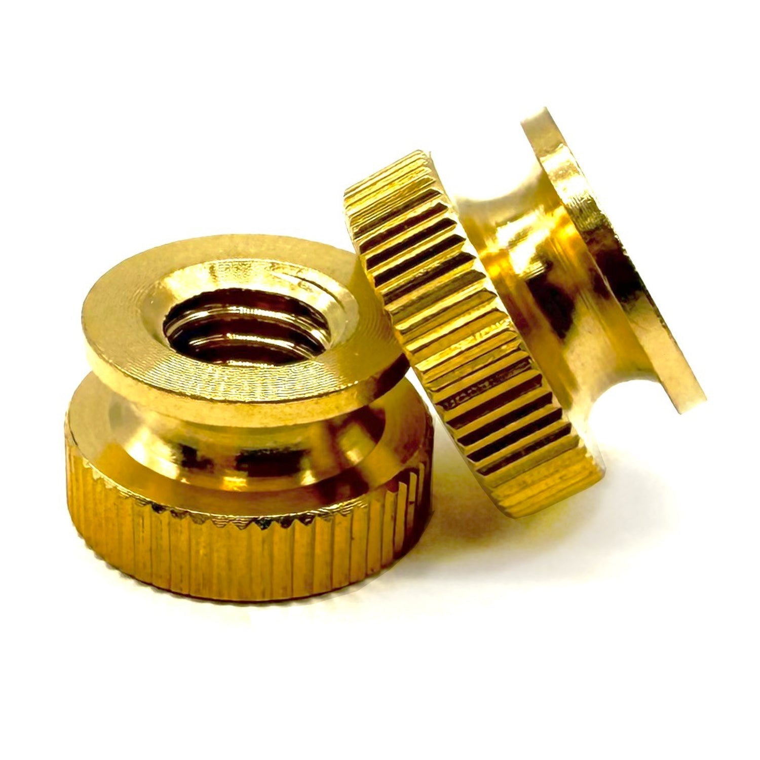 #10-32 Brass Knurled Thumb Nut
