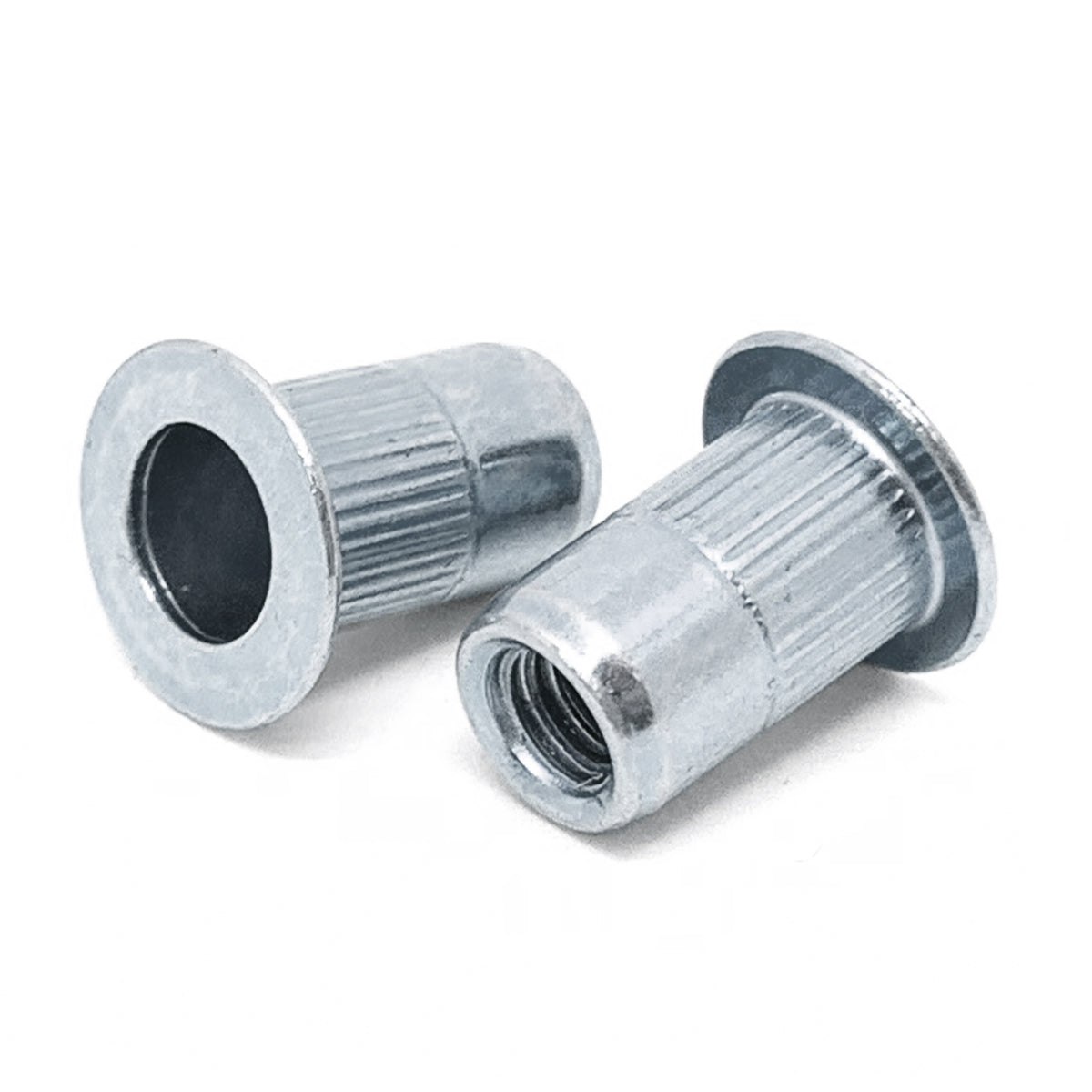 1/4-20 (.027-.165) Aluminum Large Flange Knurled Body Rivet Nut