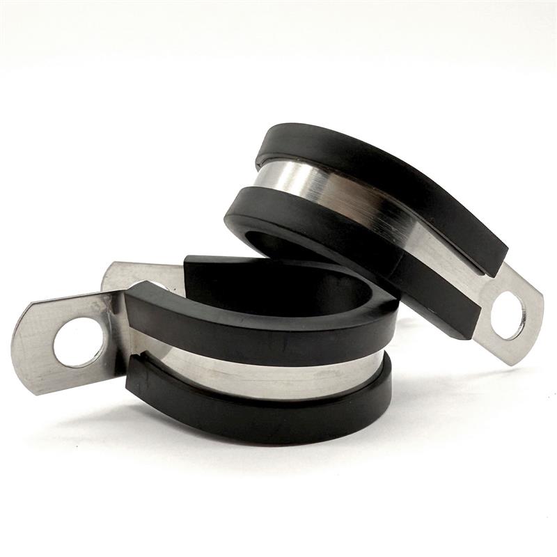 1" Stainless Steel Rubber Insulated Medium Duty Cable Clamp