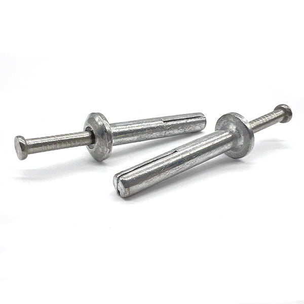 1/4"x1-1/2" Mushroom Head Hammer Drive Anchors Zinc Alloy w/ 304 Stainless Steel Nails