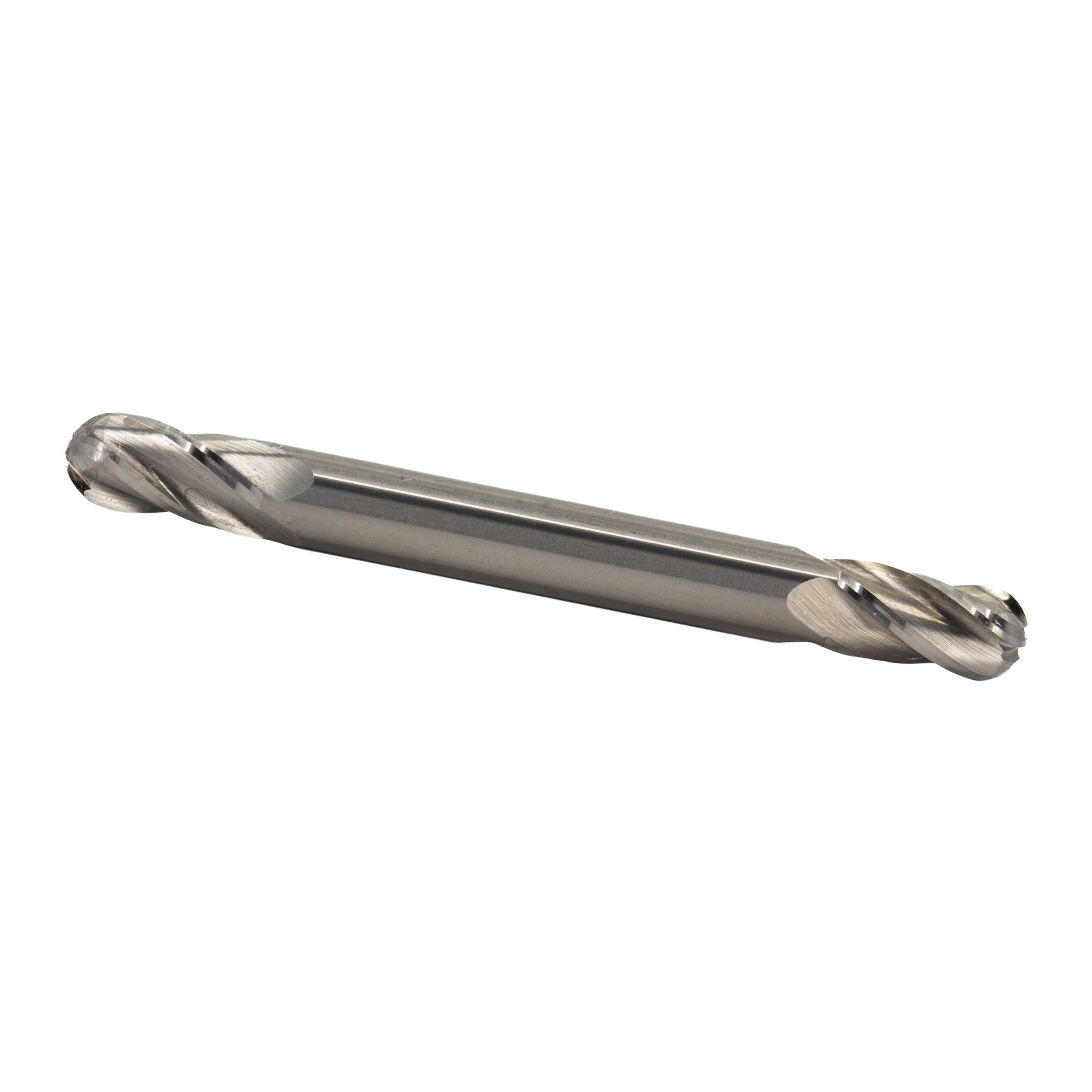 7/64" Carbide 4 Flute Double End Stub Ball End Mill