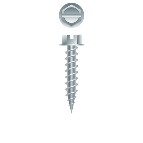 #10 SLT Strong-Point Hex Washer Head 10 x 1/2, 1/4 A.F., Zinc