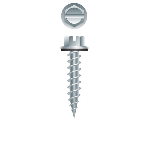 #10 SLT Strong-Point Hex Washer Head w/NEO 10 x 3/4, 1/4 A.F., Zinc
