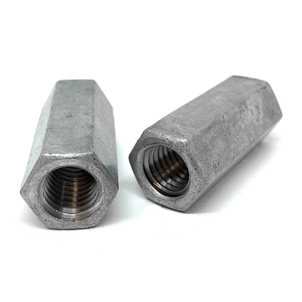 1/4-20 x 1-3/4" Steel Coupling Nuts Galvanzied