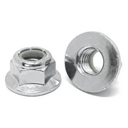 M5-0.8 A2-70 Stainless Steel Nylon Insert Hex Flange Lock Nuts