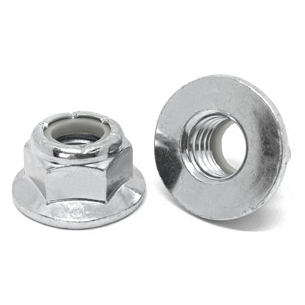 M8-1.25 A2-70 Stainless Steel Nylon Insert Hex Flange Lock Nuts