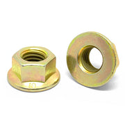 M8-1.25 Class 10 Hex Flange Nuts Zinc Yellow
