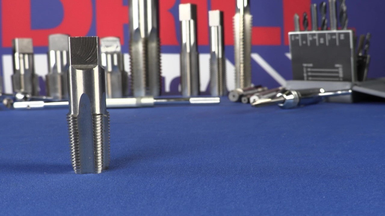 6 Piece Carbon Steel NPT Pipe Tap Set (1/8" 1/4" 3/8" 1/2" 3/4" and 1" in Wooden Case)