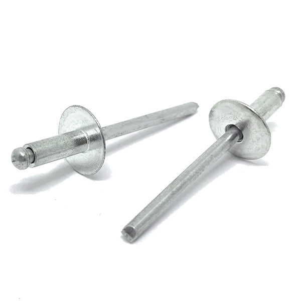 1/8" Dia 1/8"-3/16" (43)  Grip - Oversized Head Blind Rivets Aluminum/Aluminum Mandrel
