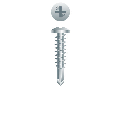 #10 Strong-Point Pan Head 10-16 x 1/2, PH, Zinc
