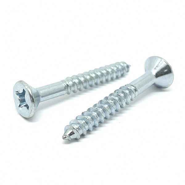 #6x1/2" Phillips Flat Head Wood Screws Zinc Clear