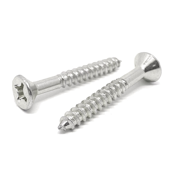 #8x1" Stainless Steel Phillips Flat Head Wood Screws