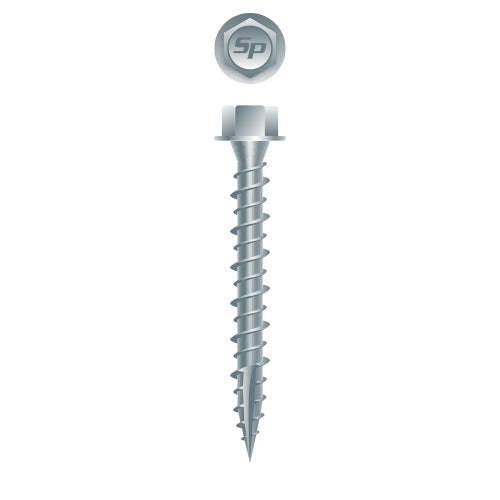#10 Hi-Strong-Point Hex Washer Head 10-14 x 1, Hi-Low, Type '17', Strong-Shield