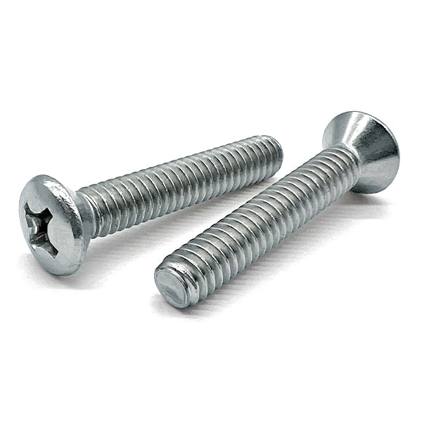 #8-32x5/8" Phillips Oval Head Machine Screws Zinc Clear