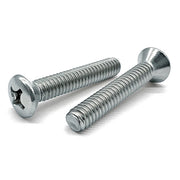 1/4-20x3/4" Phillips Oval Head Machine Screws Zinc Clear