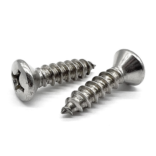 #8-15x1-1/2" 316 Stainless Steel Phillips Oval Head Type A Self Tapping Screws
