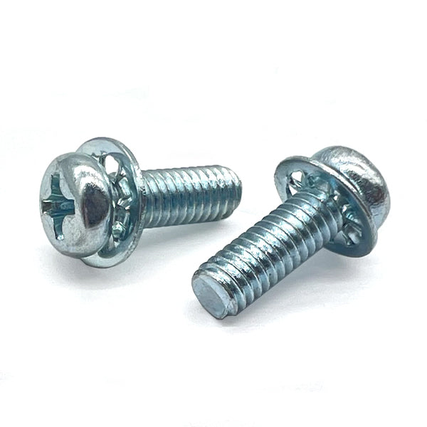 M4-0.70x10 Internal Tooth Sems Phillips Pan Head Machine Screws Zinc Clear