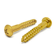 #8x1" Brass Phillips Round Head Wood Screws