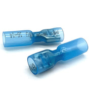 Blue Heat Shrink Female Spade Connectors, AWG 16-14